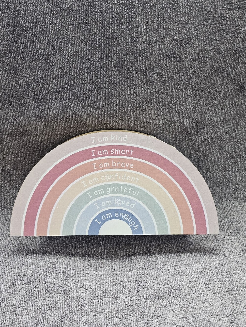 Inspirational Pastel Rainbow Desk Decor, Pencil Holder